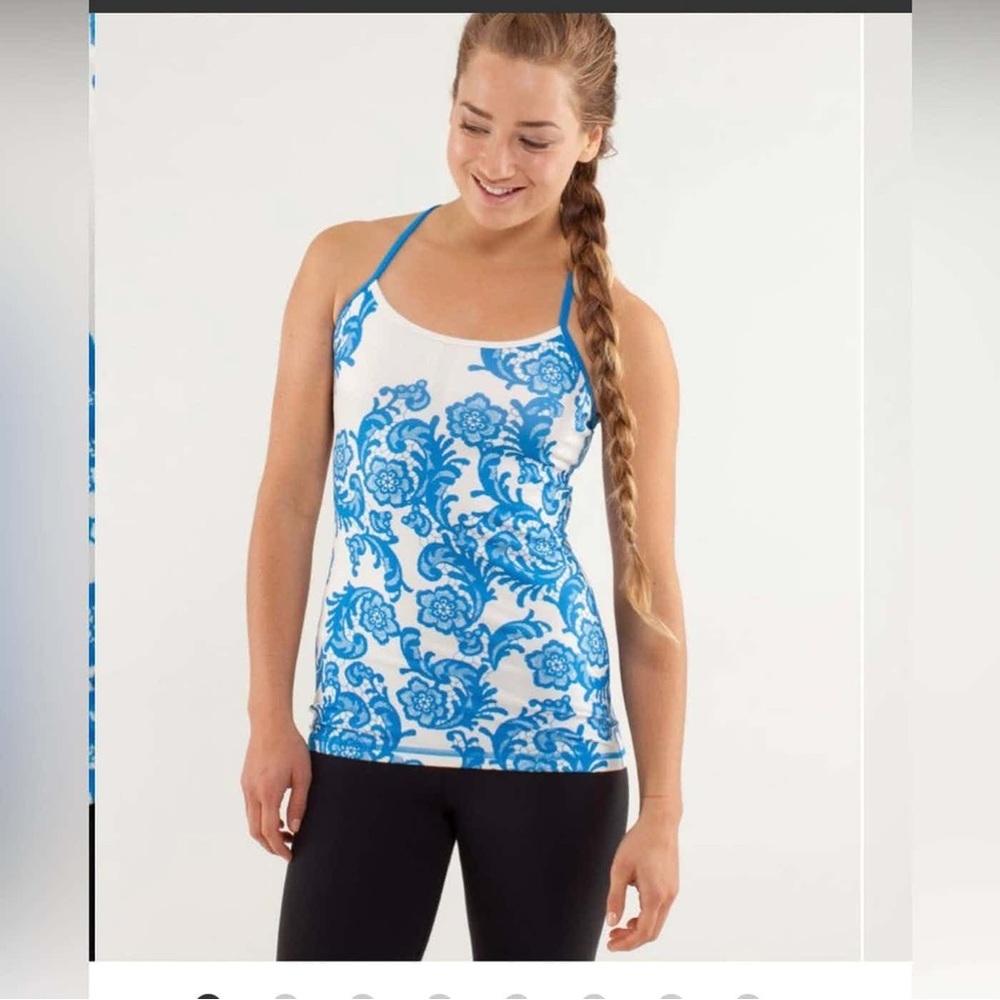 Lululemon Athletica Power Y Tank Top/Floral Racerback Tank‎ size 6